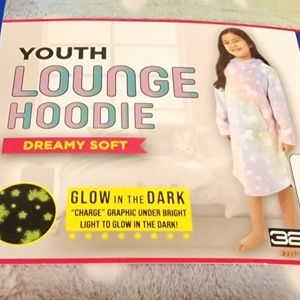 Youth girls 32 degrees lounge hoodie sz L 14-16, glows in the dark
